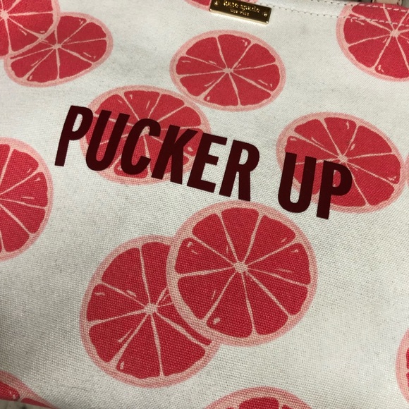 Kate Spade Grapefruit Print Pucker Up Tote Bag - Picture 4 of 8